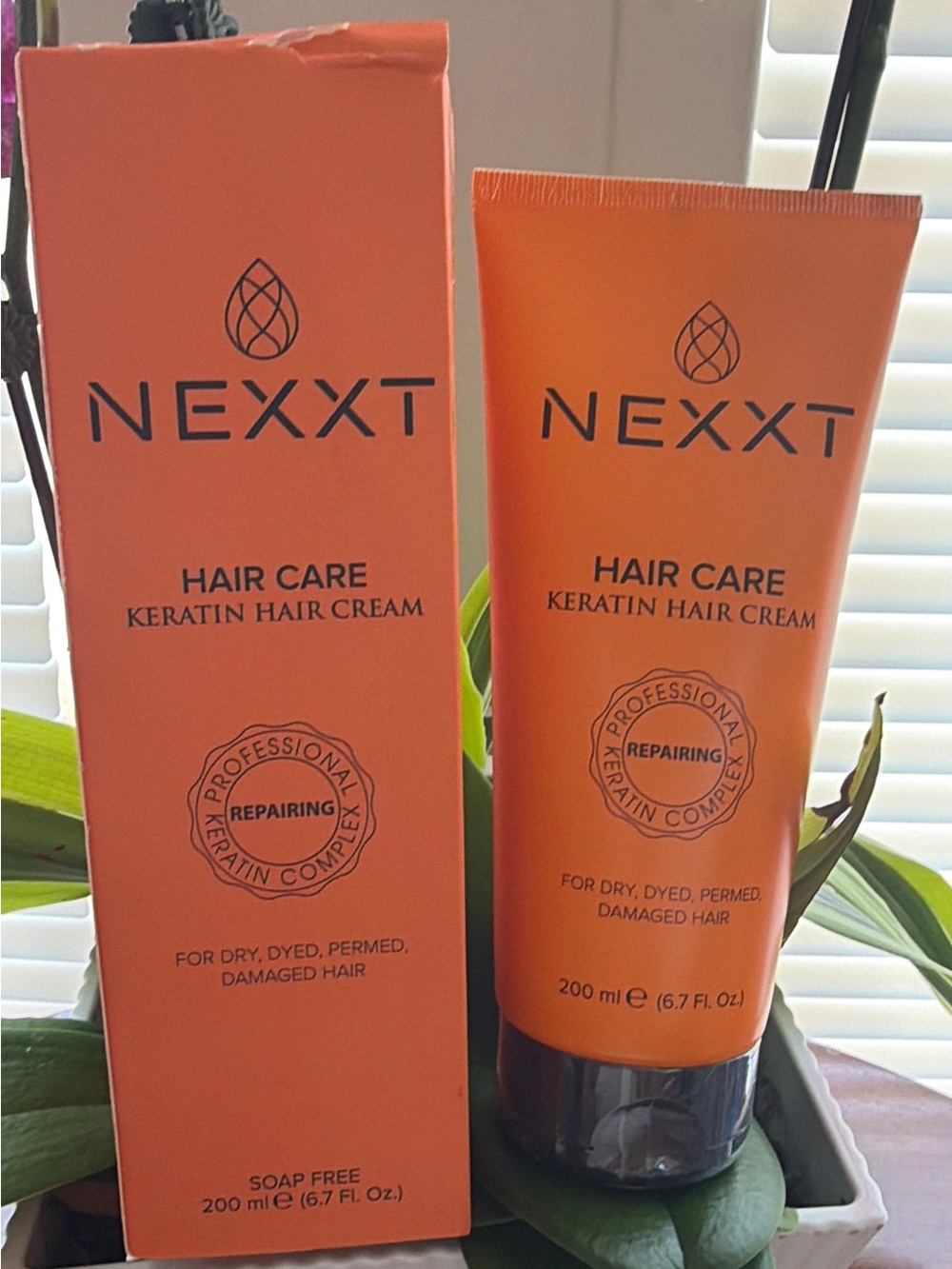 Orange Keratin Hair Cream – Repairing Hair Care for Men 6.7 fl oz